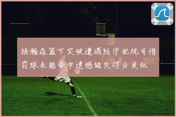 杨瀚森篮下突破遭遇防守犯规可惜罚球未能命中遗憾错失得分良机